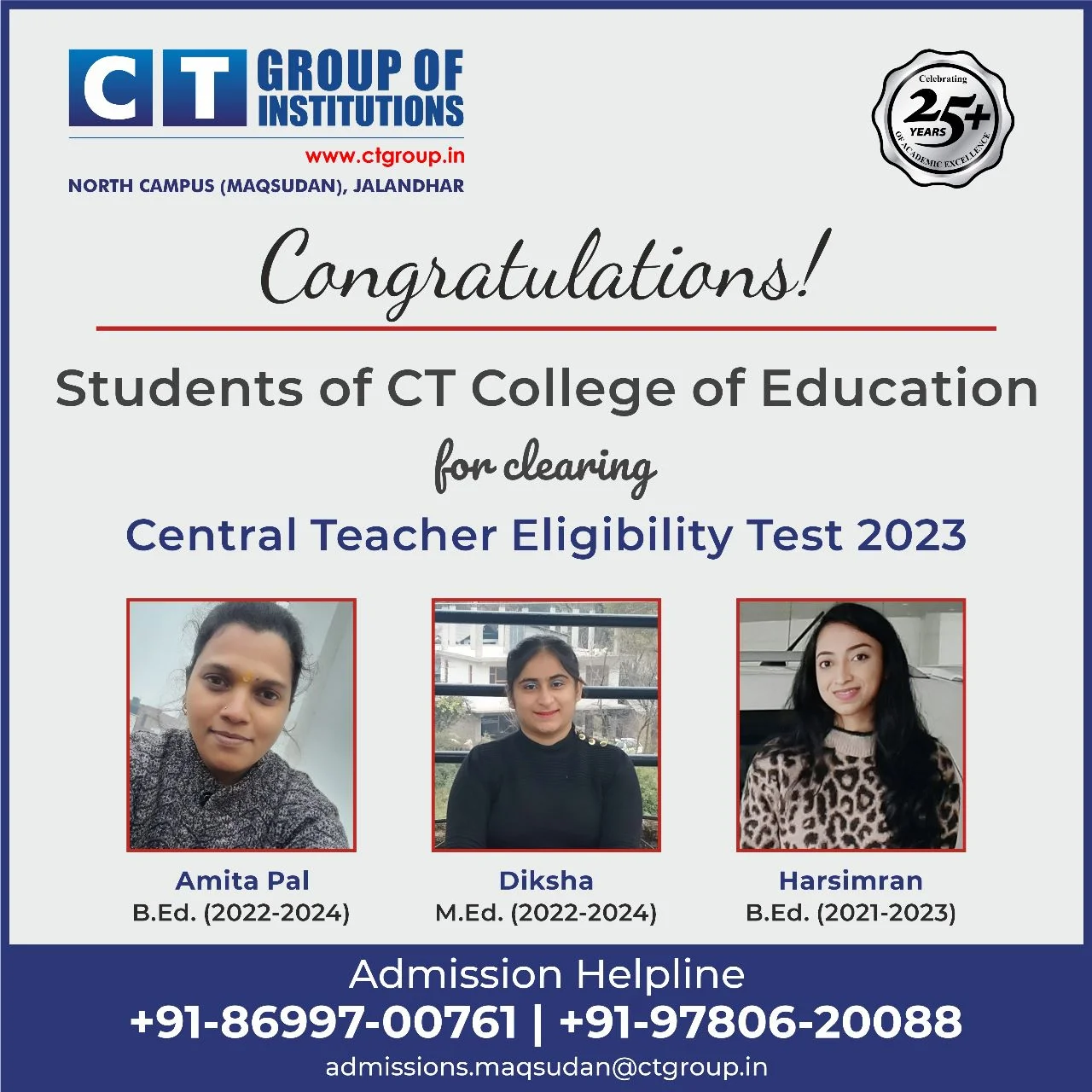 M.Ed. Sem. 1, 2024 University Positions